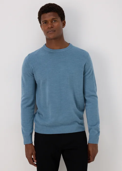 Blue Soft Touch Crew Neck Jumper - S Image 1