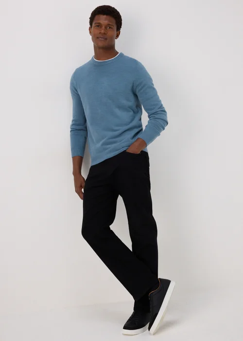 Blue Soft Touch Crew Neck Jumper - S Image 4