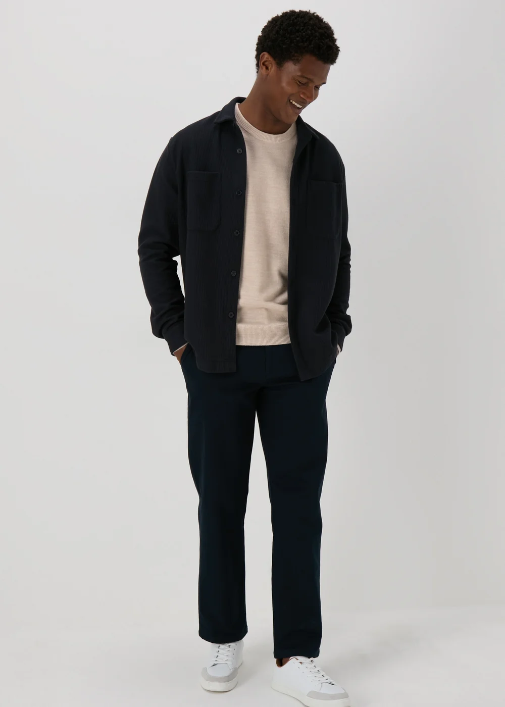 Stone Soft Touch Crew Neck Jumper - S Image 4
