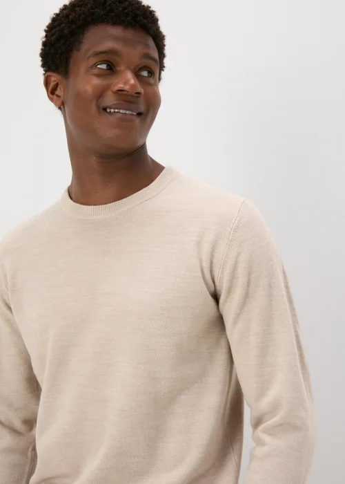 Stone Soft Touch Crew Neck Jumper - S Image 3