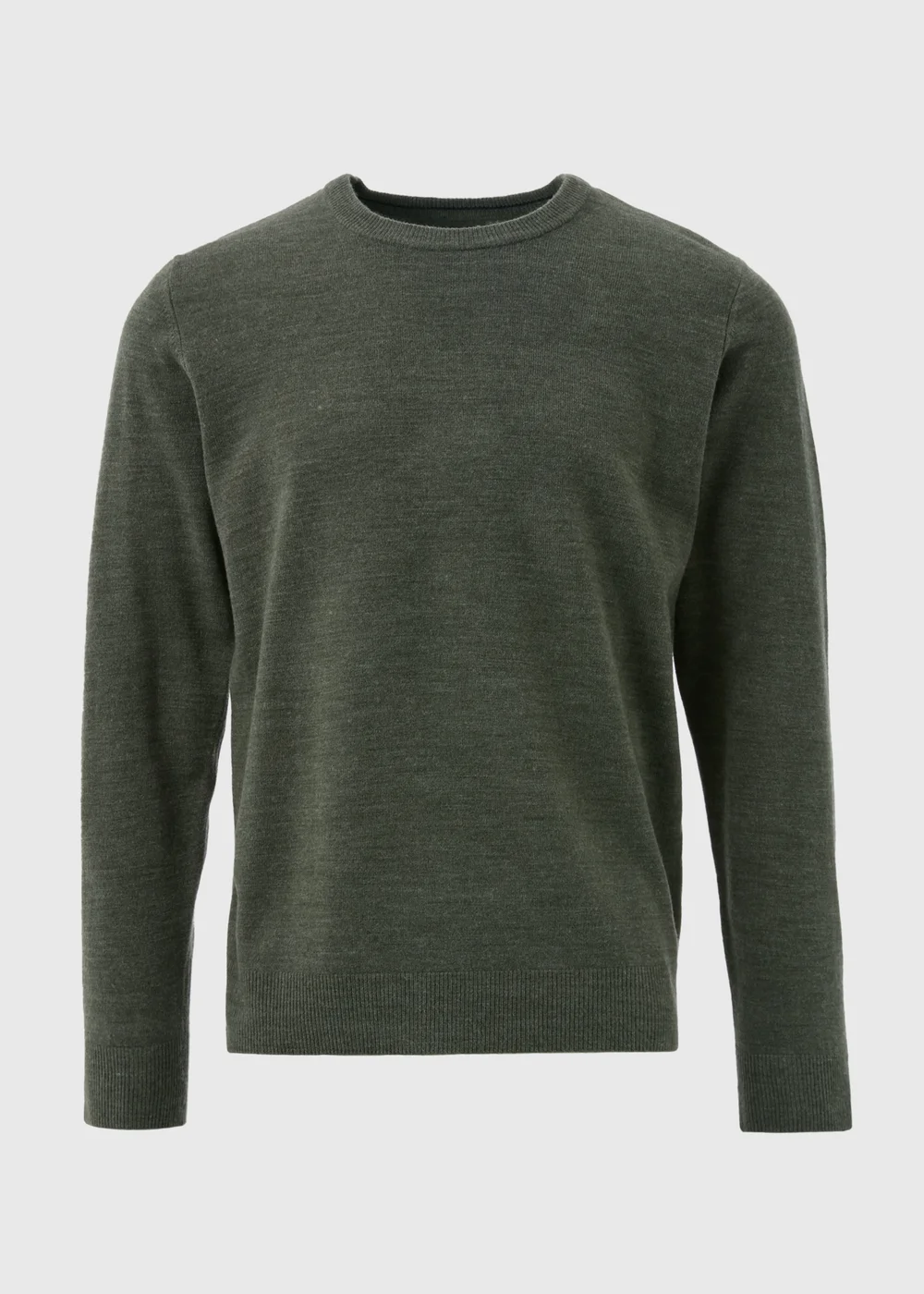 Khaki Soft Touch Crew Neck Jumper - S Image 5