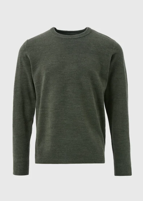 Khaki Soft Touch Crew Neck Jumper - S Image 5