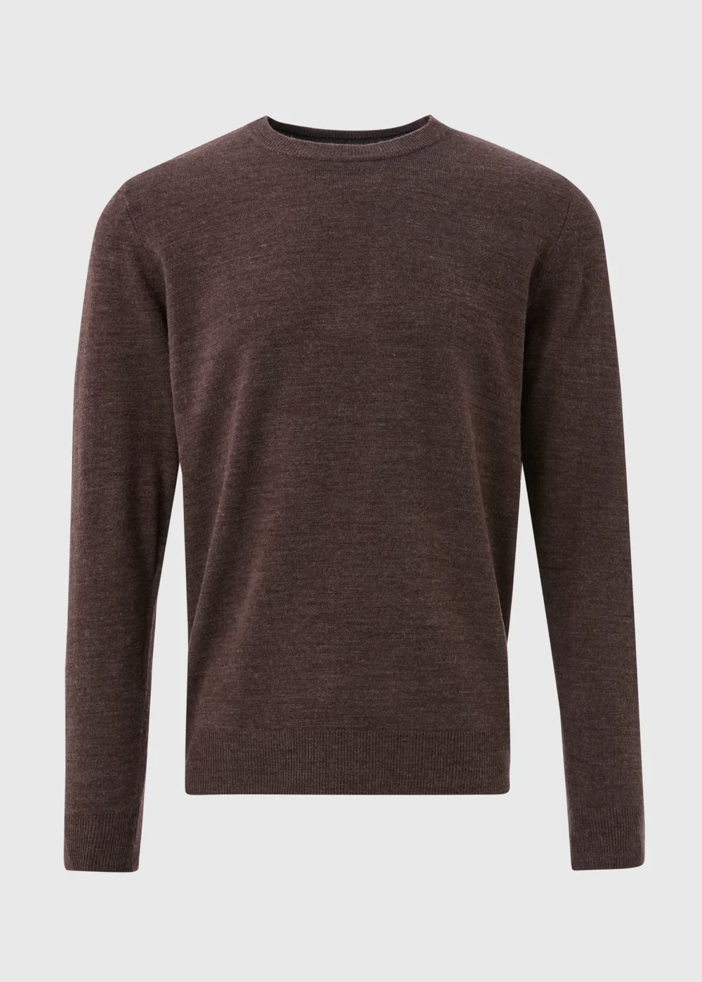 Brown Soft Touch Crew Neck Jumper - S Image 5