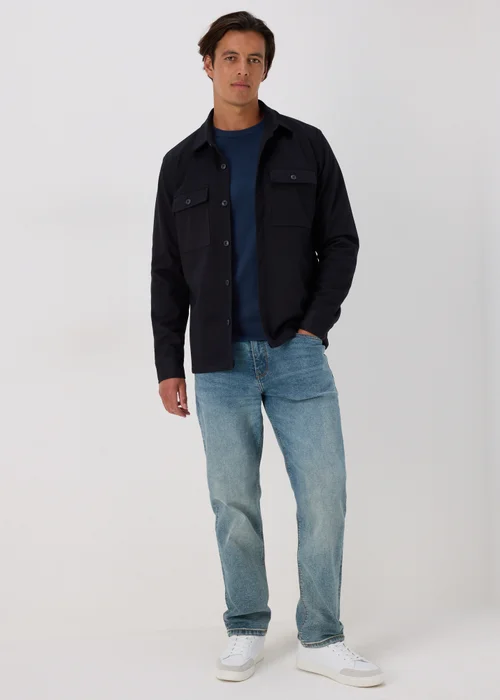 Navy Soft Touch Crew Neck Jumper - S Image 4