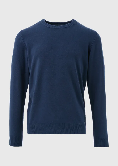 Navy Soft Touch Crew Neck Jumper - S Image 5