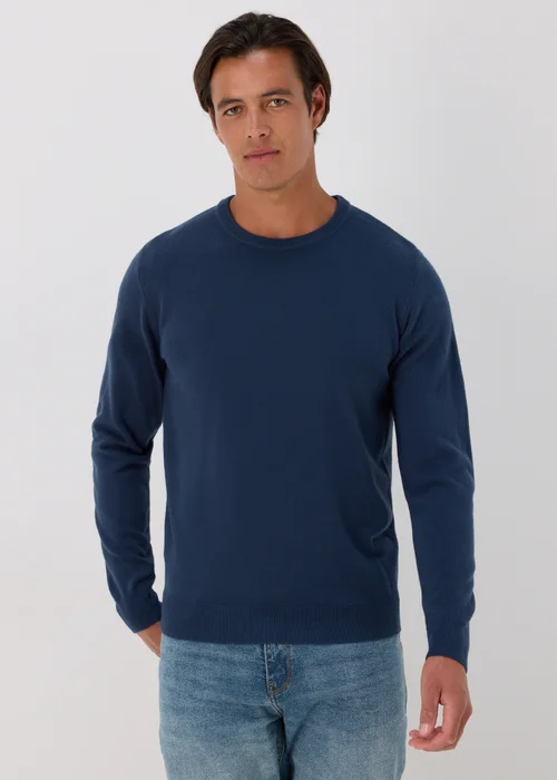 Navy Soft Touch Crew Neck Jumper - S Image 1