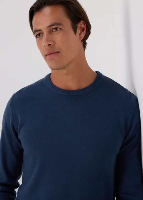 Navy Soft Touch Crew Neck Jumper - S Image 3