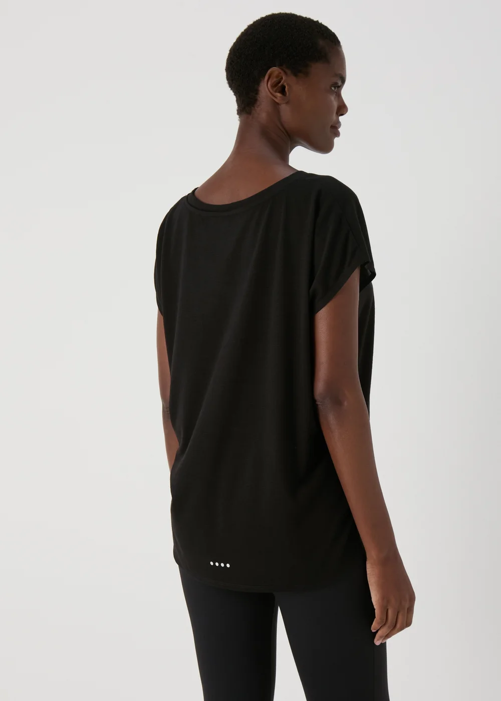 Souluxe Black V-Neck Sports T Shirt - S Image 2