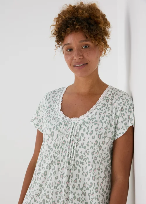 Green Animal Print Lace Nightie - Extra small Image 3