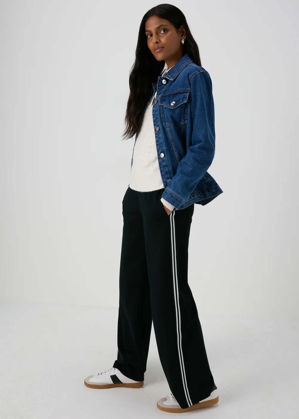 Cream Pointelle Open Collar Jumper - XS Image 4