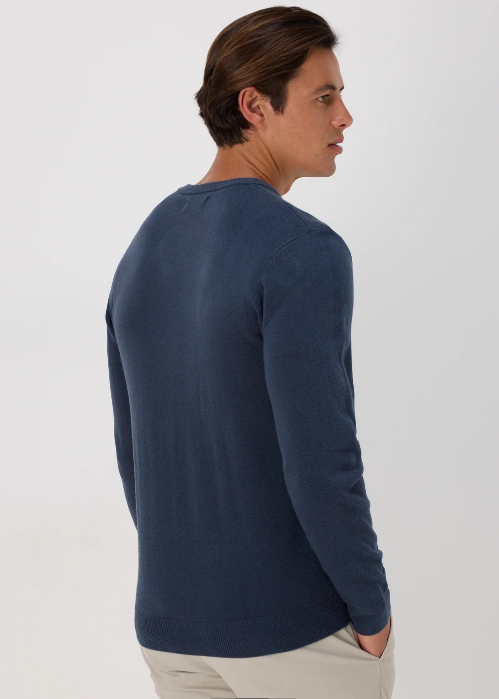 Blue Soft Touch V-Neck Jumper - S Image 2