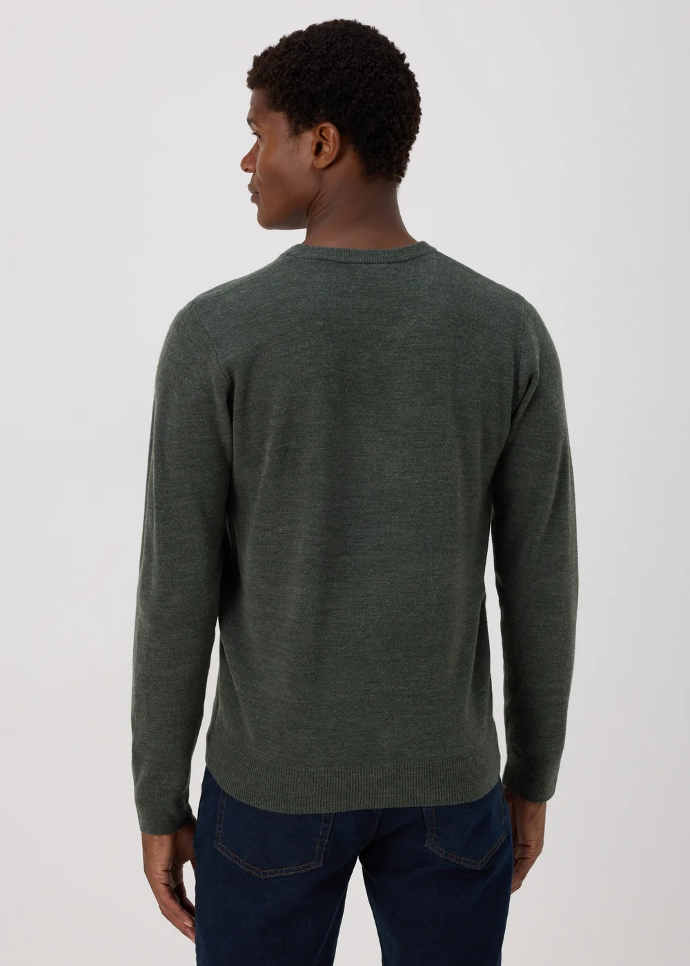 Khaki Soft Touch V-Neck Jumper - S Image 2