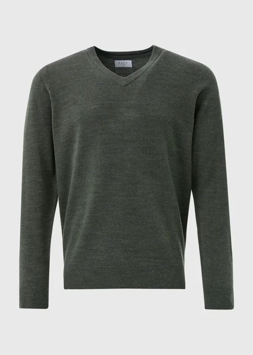 Khaki Soft Touch V-Neck Jumper - S Image 5