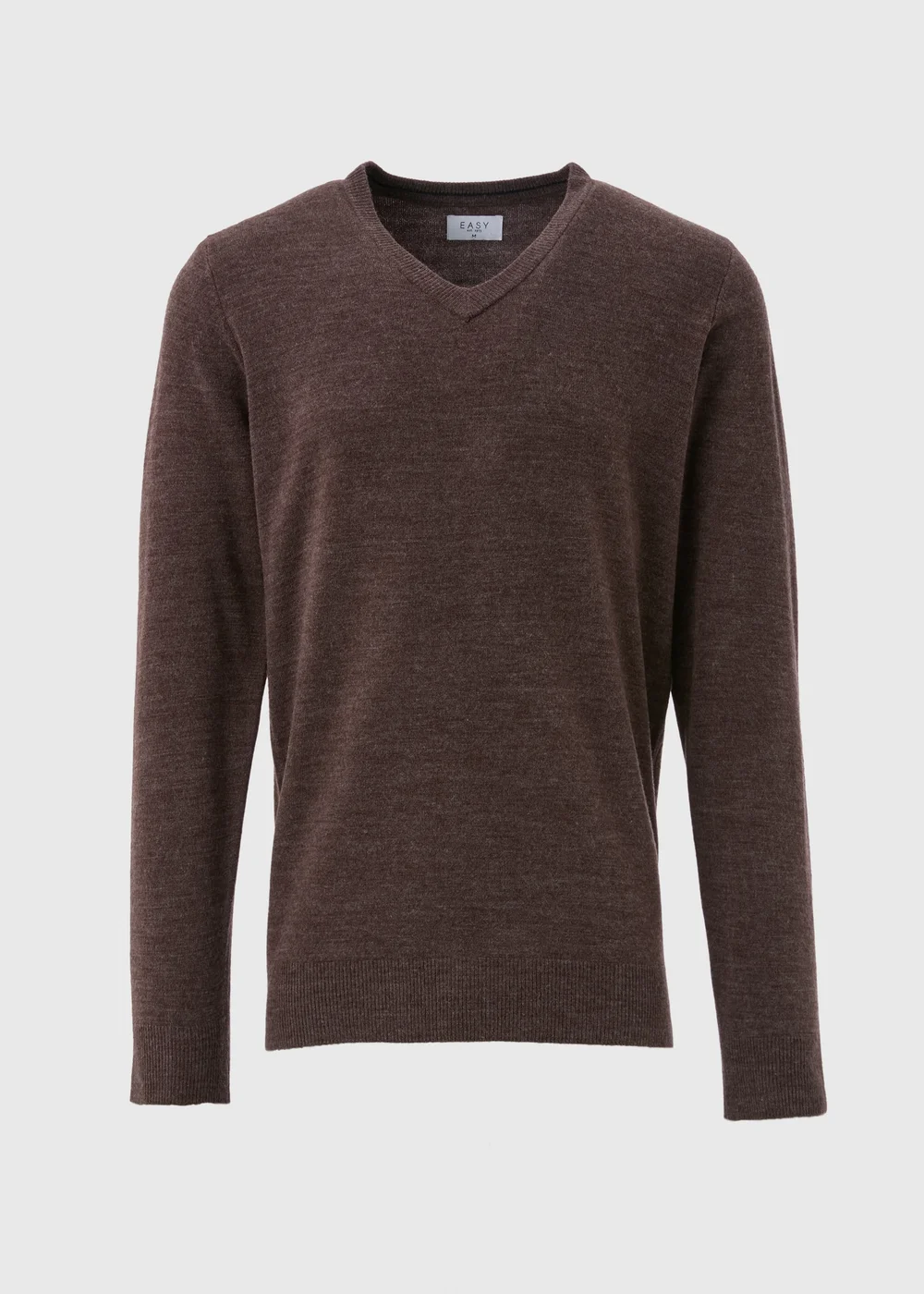 Brown Soft Touch V-Neck Jumper - S Image 5