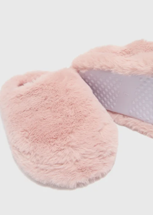 Pink Mule Slippers - Small Image 2