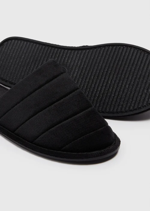 Black Mule Slippers - Small Image 2