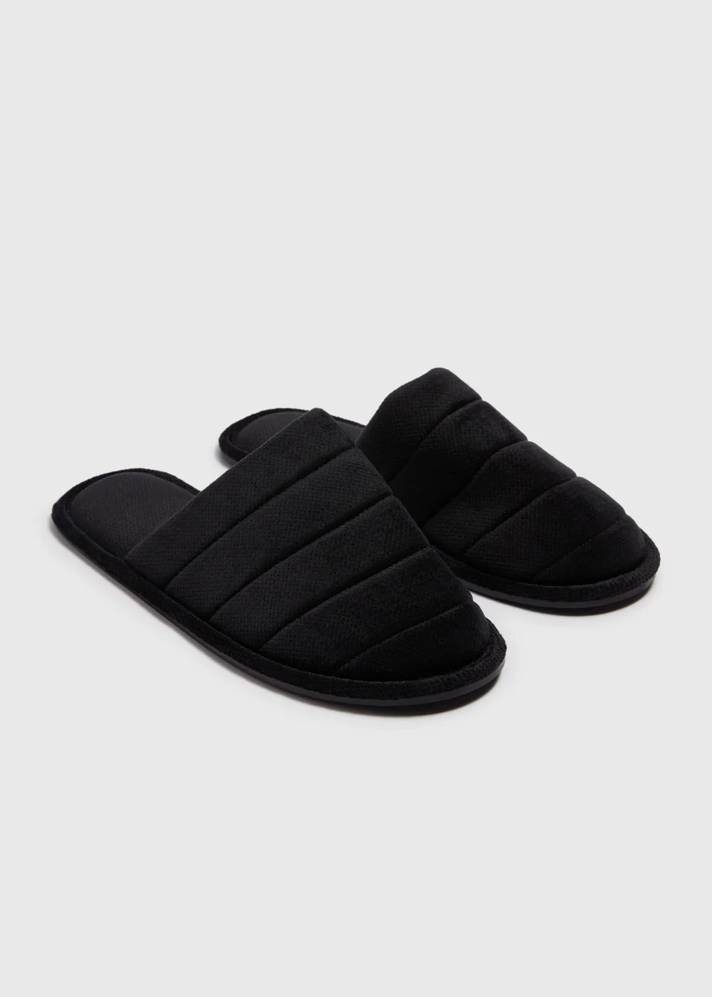 Black Mule Slippers - Small Image 1