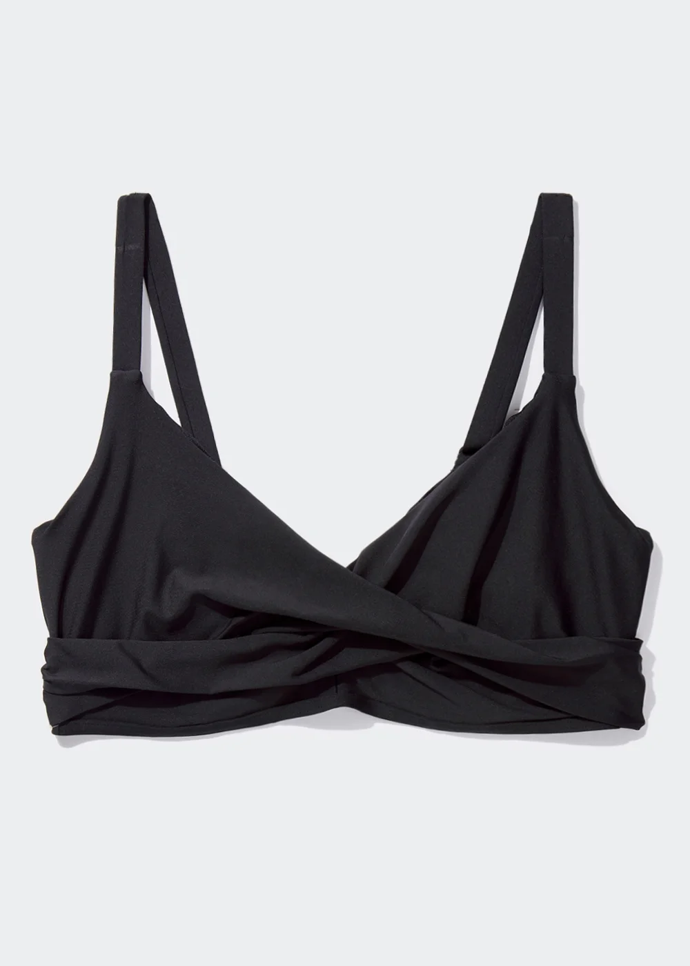 Black Ruched Bikini Top - 34DD Image 1