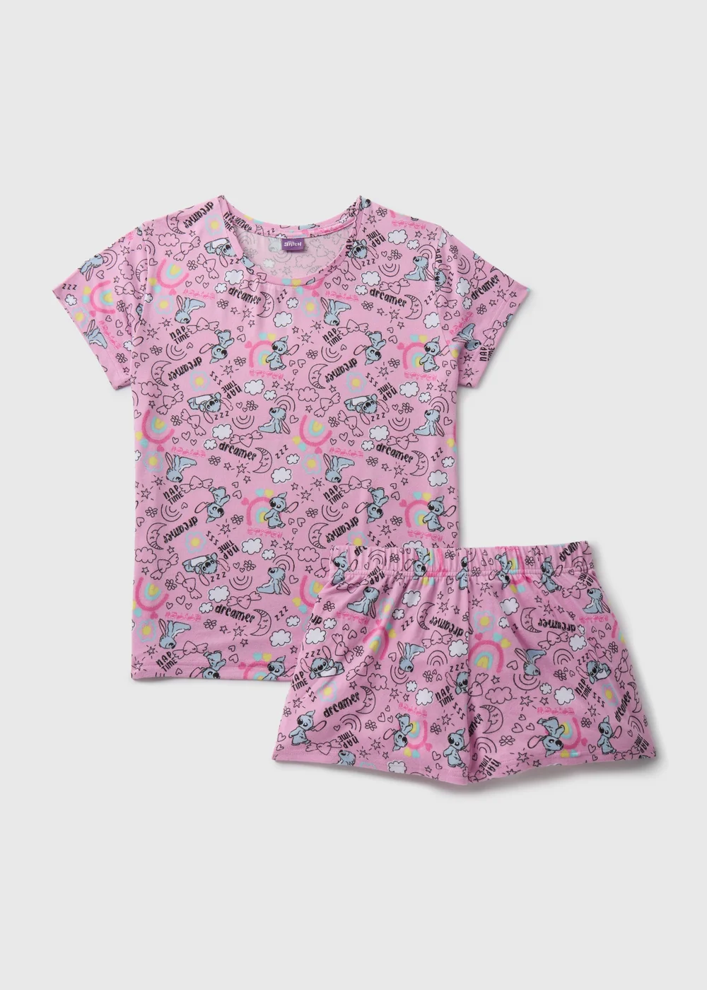 Disney Lilac Lilo & Stitch Pyjama Set - Extra small Image 4