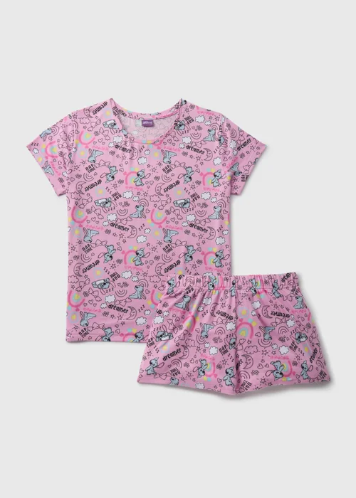 Disney Lilac Lilo & Stitch Pyjama Set - Extra small Image 4