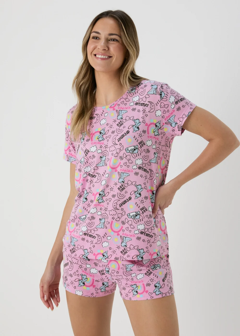 Disney Lilac Lilo & Stitch Pyjama Set - Extra small Image 1