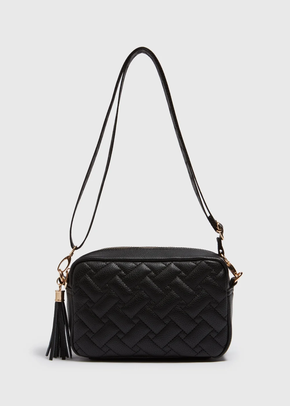 Black Textured Camera Bag - One Size Image 1