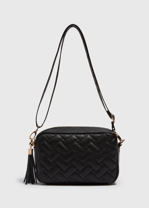 Black Textured Camera Bag - One Size Image 1