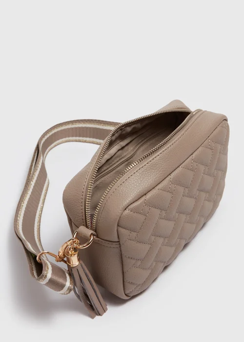 Taupe Textured Camera Bag - One Size Image 2