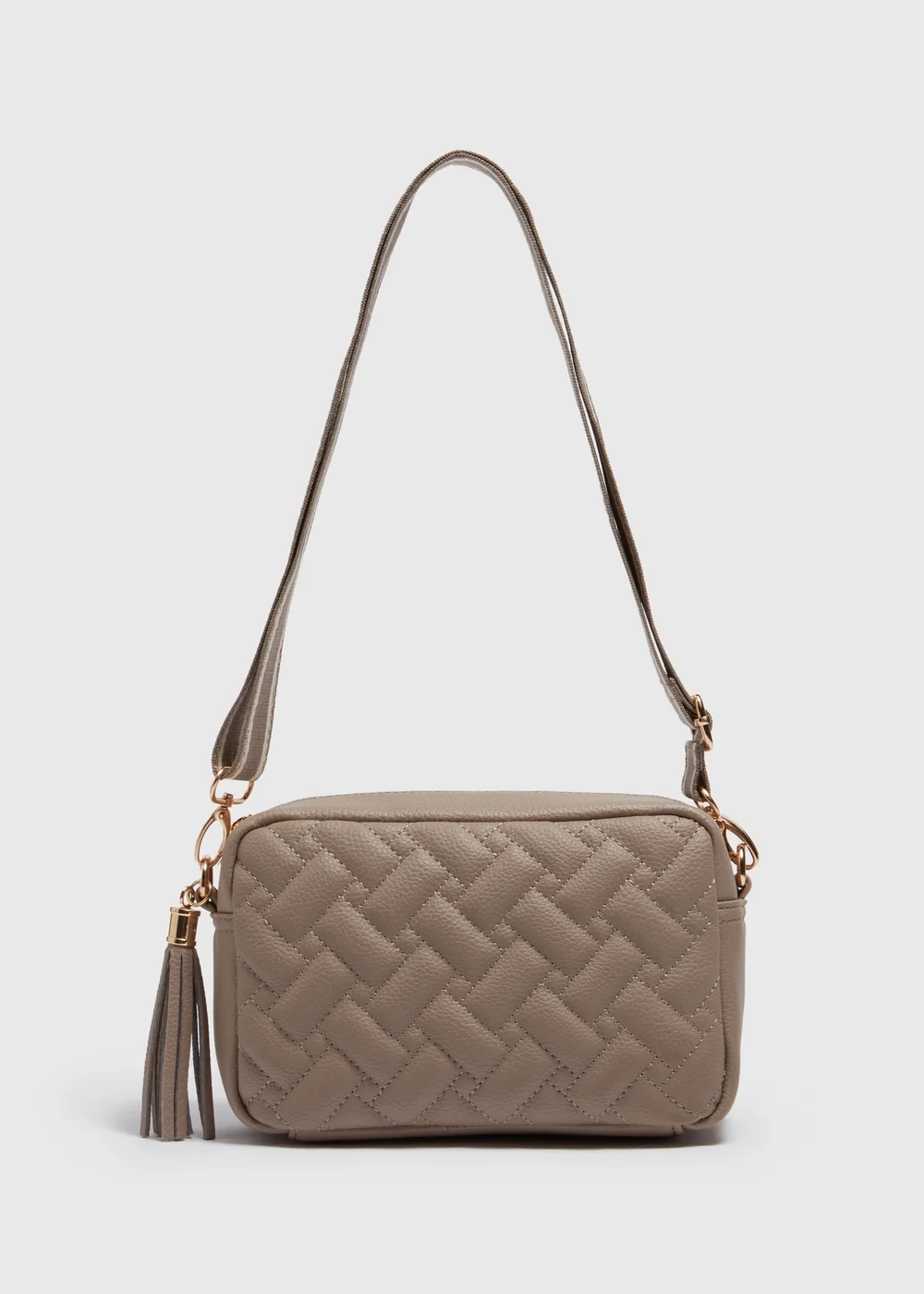 Taupe Textured Camera Bag - One Size Image 1