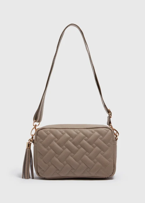 Taupe Textured Camera Bag - One Size Image 1