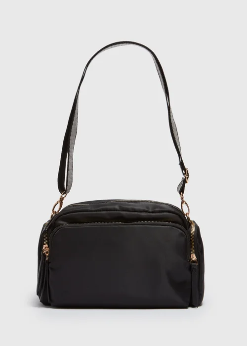 Black Nylon Modular Crossbody Bag - One Size Image 1
