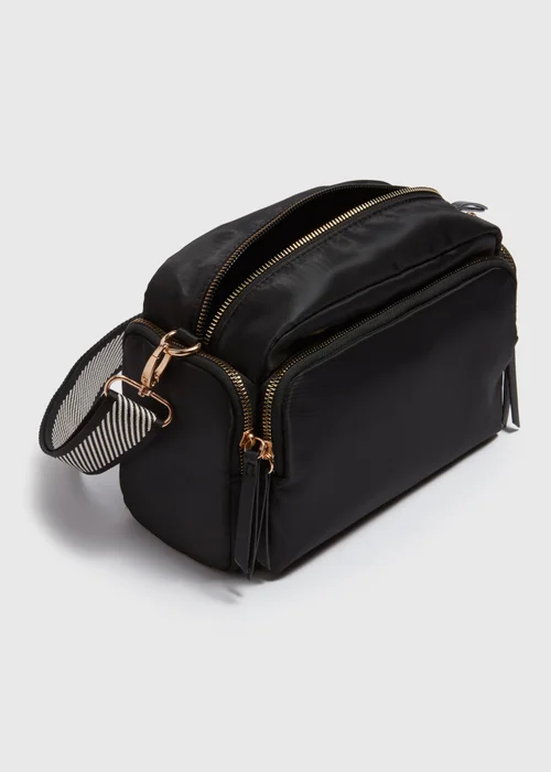 Black Nylon Modular Crossbody Bag - One Size Image 2