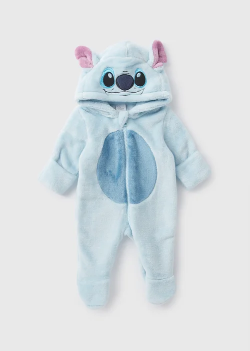 Disney Baby Blue Stitch Pramsuit (Newborn-18mths) - 0-3 months Image 1