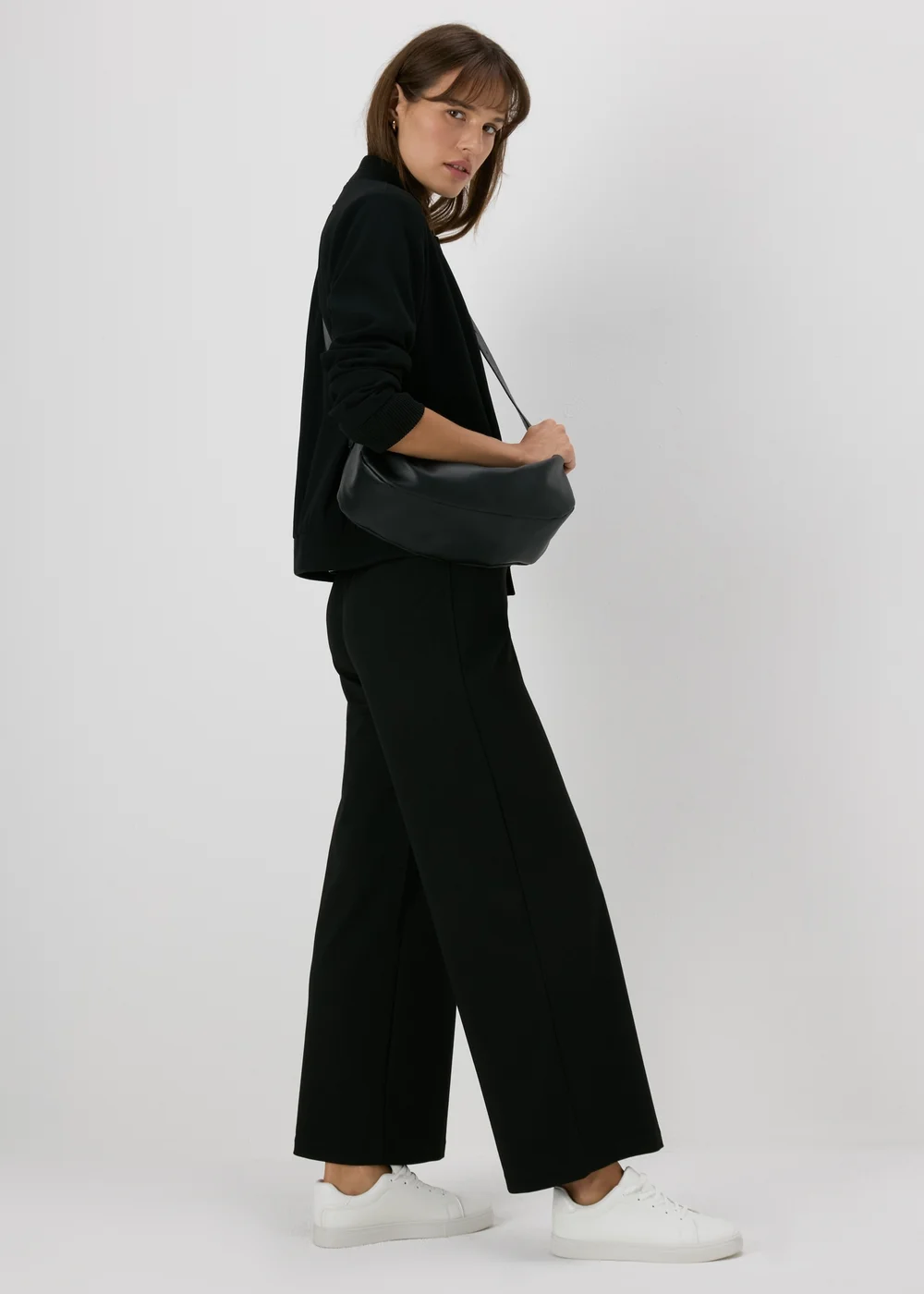 Et Vous Black Ponte Wide Leg Trousers - 8 Image 4