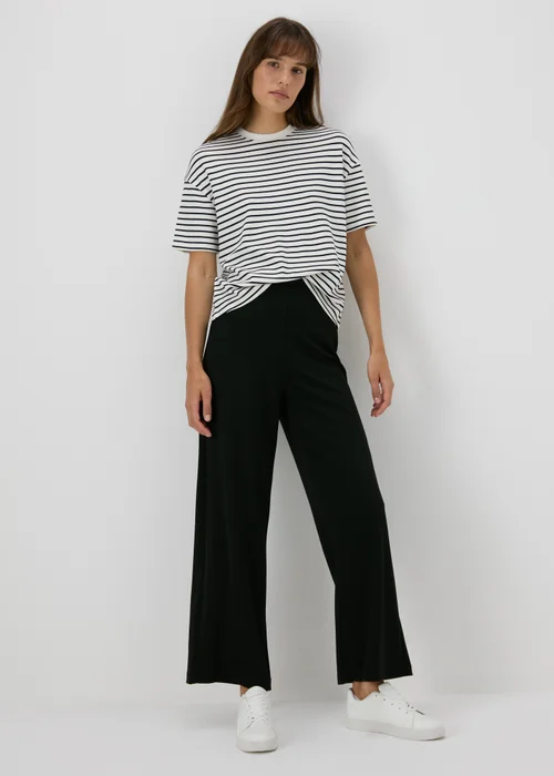 Et Vous Black Ponte Wide Leg Trousers - 8 Image 1