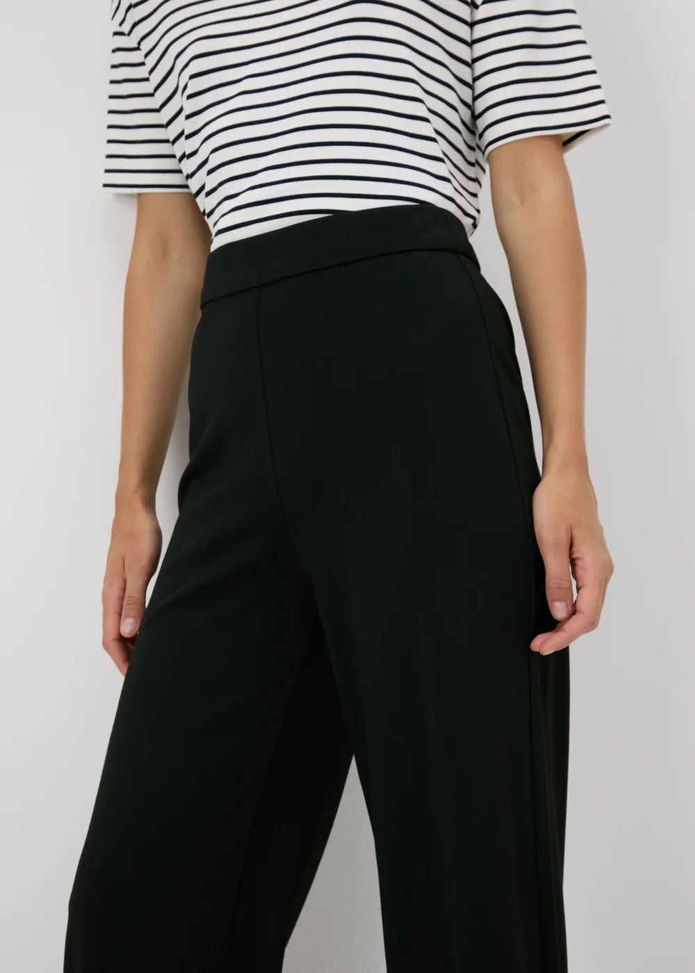 Et Vous Black Ponte Wide Leg Trousers - 8 Image 3