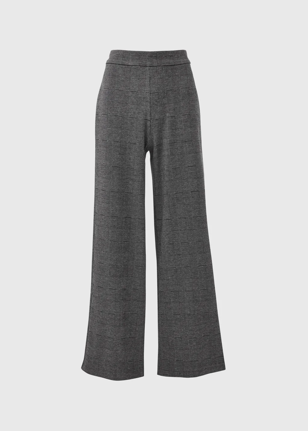 Et Vous Grey Check Ponte Wide Leg Trousers - 8 Image 5