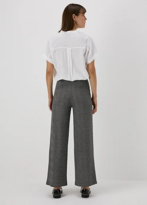 Et Vous Grey Check Ponte Wide Leg Trousers - 8 Image 2