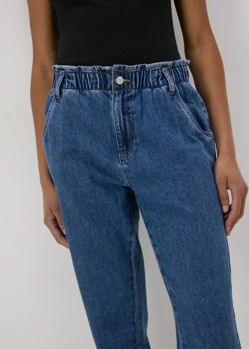 Midwash Blue Paperbag Jeans - 8 Image 3