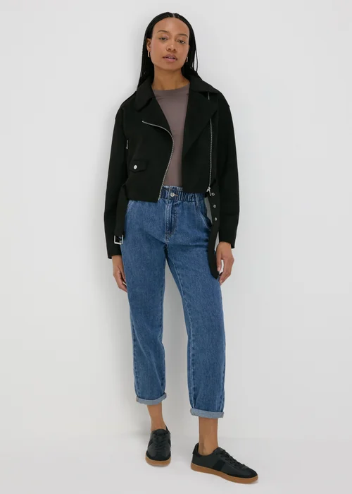 Midwash Blue Paperbag Jeans - 8 Image 4