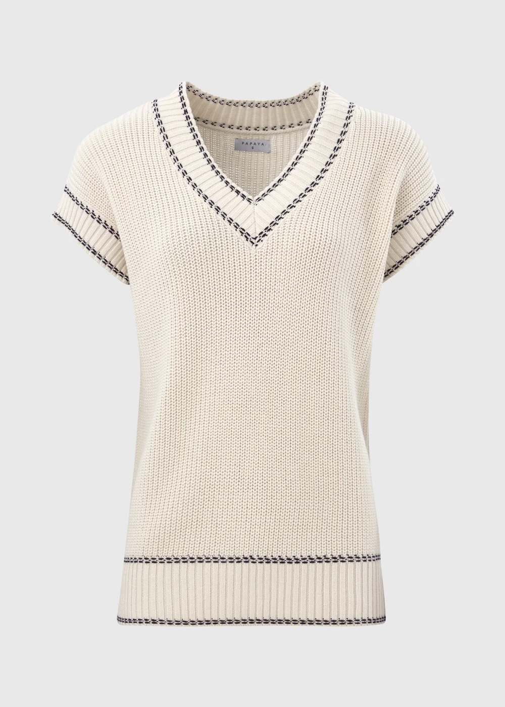 Cream Cricket Knitted V-Neck Vest - XS Image 5