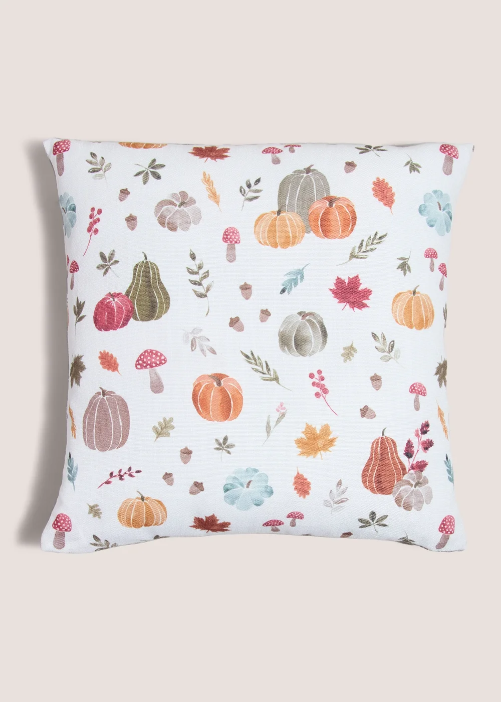 White Pumpkin Printed Cushion Image 1