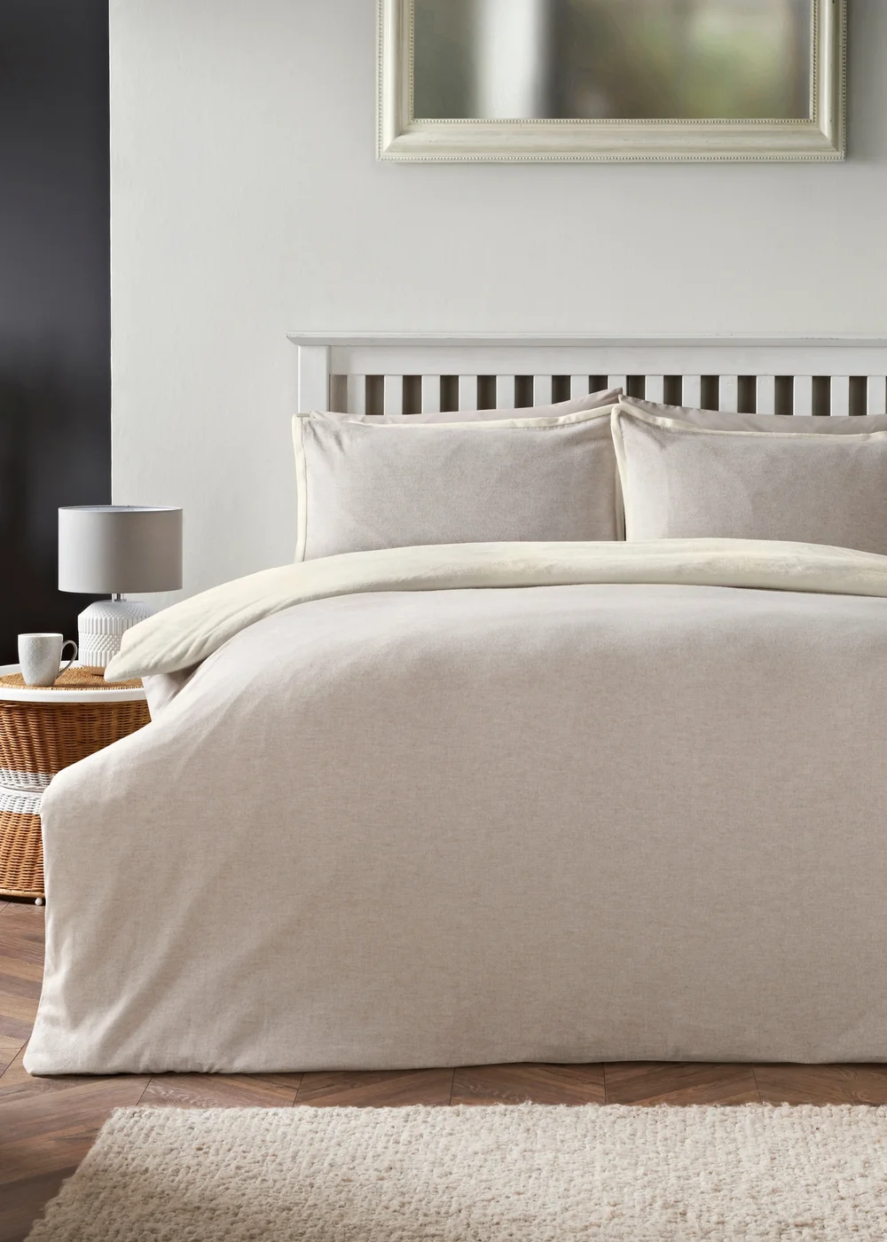 Natural Herringbone Duvet Set - Super king Image 1
