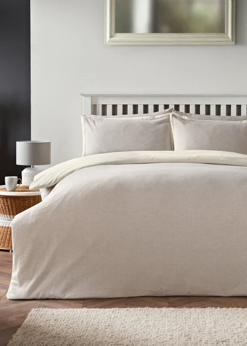 Natural Herringbone Duvet Set - Super king Image 1