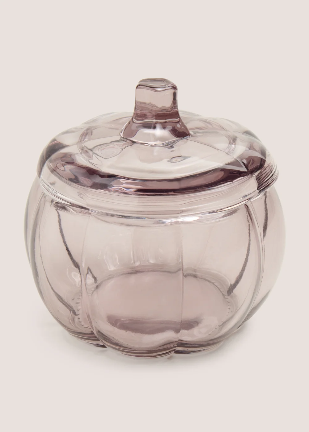 Glass Pumpkin Storage Jar Image 1