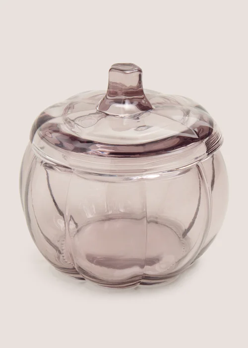 Glass Pumpkin Storage Jar Image 1