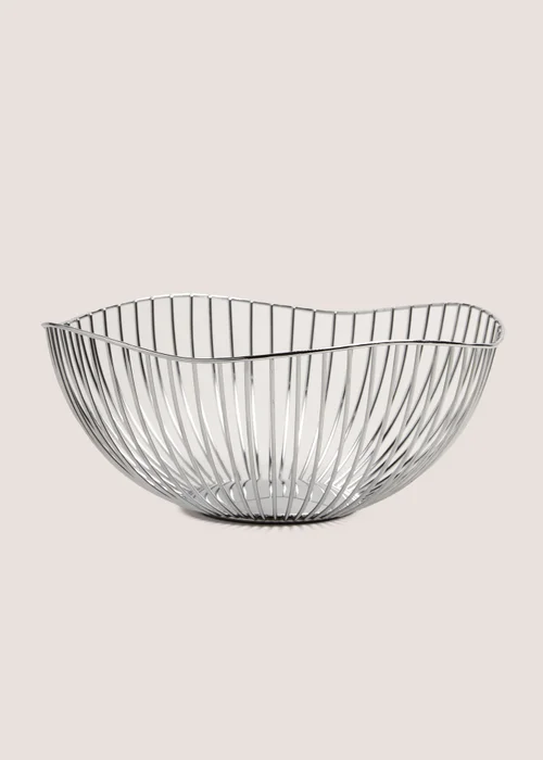Chrome Fruit Bowl (28cm x14cm) Image 1