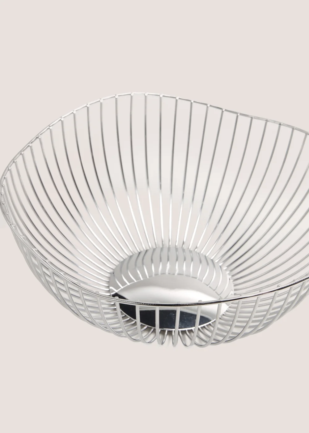 Chrome Fruit Bowl (28cm x14cm) Image 2