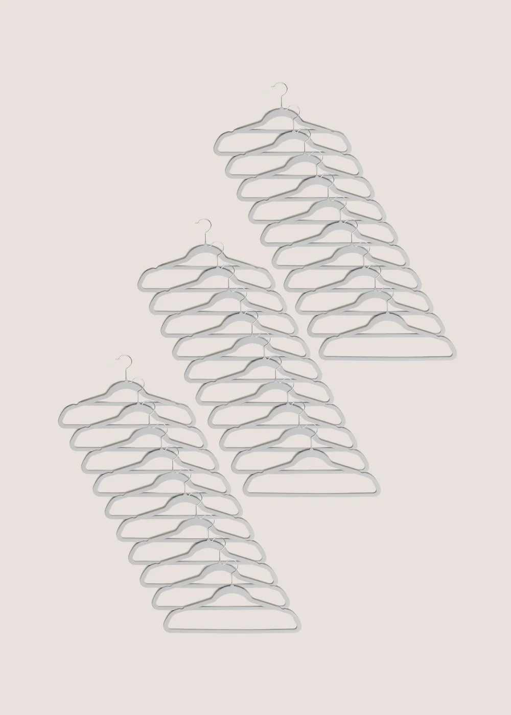 30 Pack Grey Hangers (45cm x 24cm) Image 1