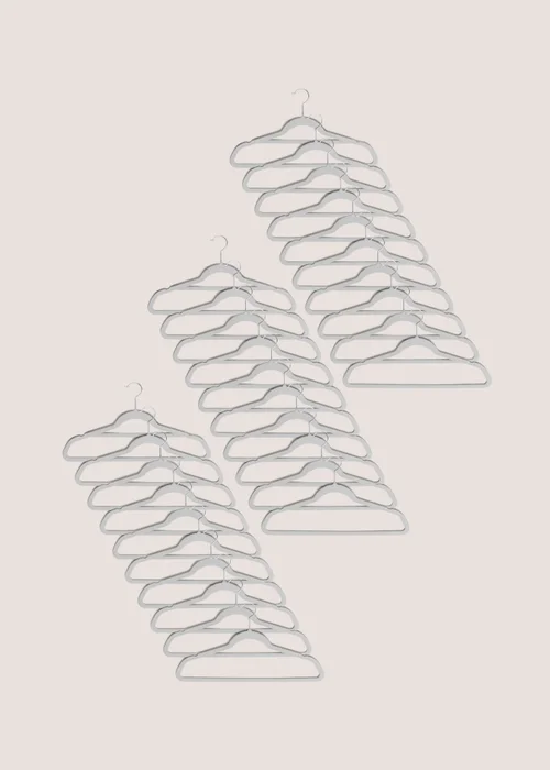 30 Pack Grey Hangers (45cm x 24cm) Image 1